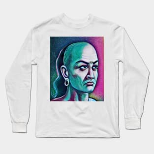 Chanakya Portrait | Chanakya Artwork 4 Long Sleeve T-Shirt